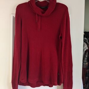 Ralph Lauren Red Cowl Neck Sweater